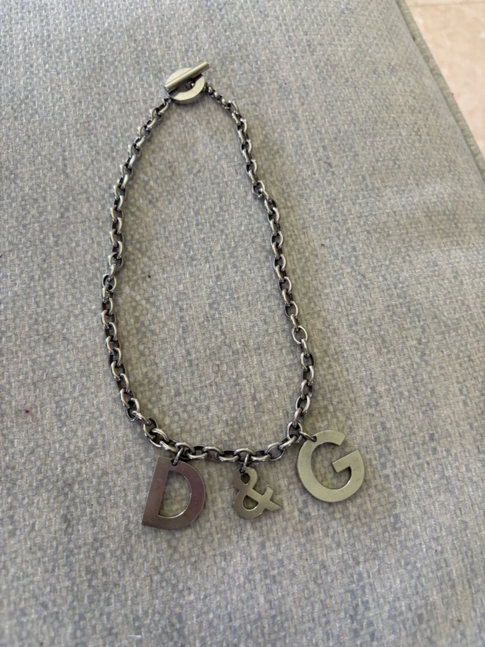 Dolce & Gabbana Silver-Tone D&G Toggle Chain Necklace - Picture 1 of 6